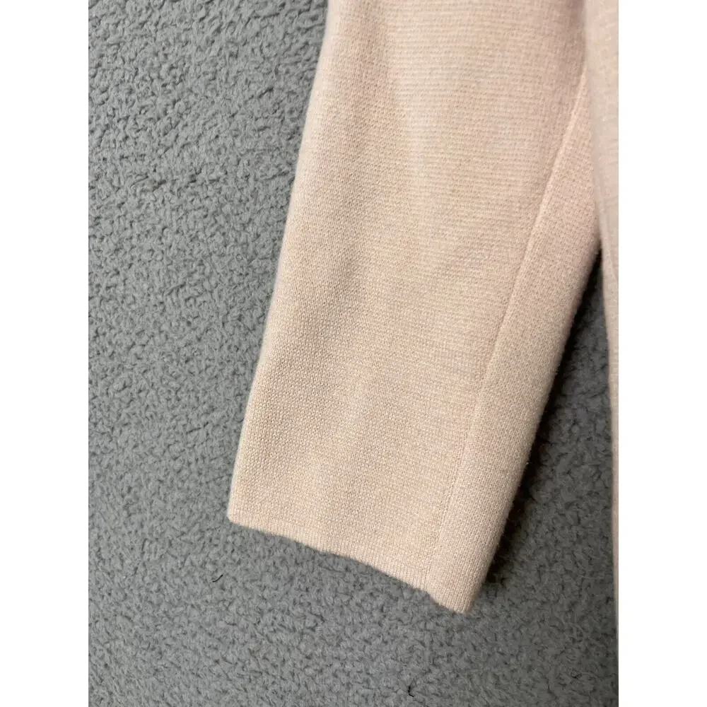J. Crew Sophie Sweater Blazer XS Wool Open Pockets Blush Pink Cardigan Minimal - Picture 8 of 15